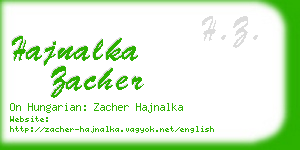 hajnalka zacher business card